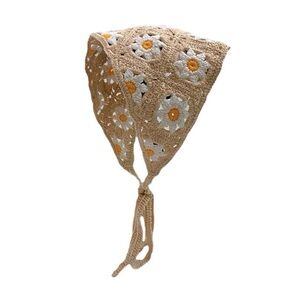 Flower Crochet Head Scarf